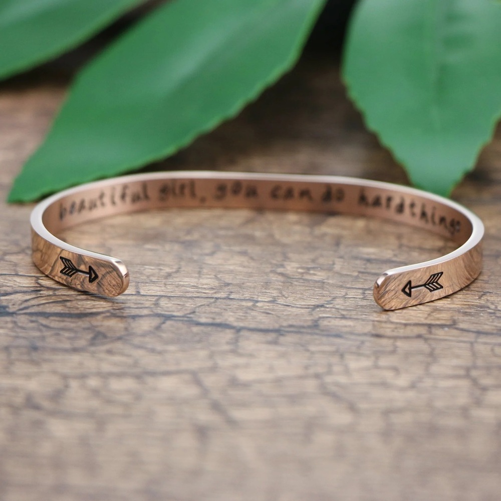 Joycuff ‘Beautiful Girl, You Can Do Hard Things’ Cuff Bracelet